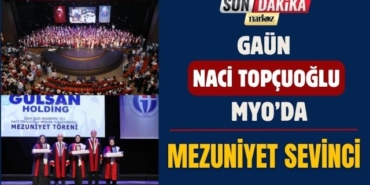 GAÜN Naci Topçuoğlu MYO' da Mezuniyet Sevinci