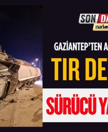 Gaziantep’ten Adana’ya giden tır devrildi: Sürücü yaralandı