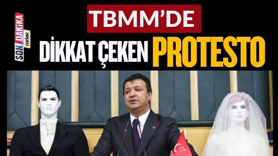TBMM’de Dikkat Çeken Protesto: Kürsüye Gelin ve Damat Mankeniyle Çıktı