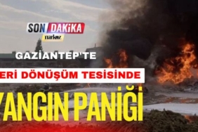 Gaziantep'te Geri Dönüşüm Tesisinde Yangın Paniği