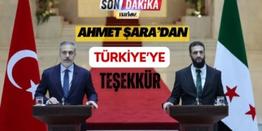 Şara'dan Türkiye'ye Teşekkür