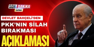 Bahçeli'den "PKK’nın Silah Bırakması" Açıklaması: “Terörsüz Türkiye Yeni Bir Dönemin Kapısını Açmıştır” Bahçeli'den "PKK’nın Silah Bırakması" Açıklaması: “Terörsüz Türkiye Yeni Bir Dönemin Kapısını Açmıştır”