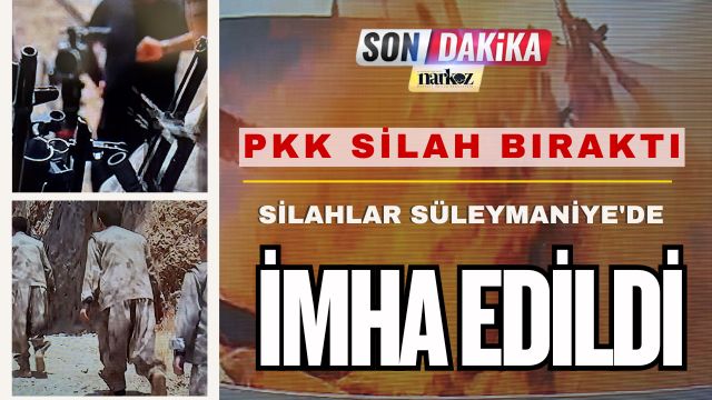 PKK Silah Bıraktı, Silahlar Süleymaniye'de İmha Edildi