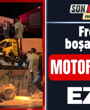 Freni boşalan tır motorcuları ezdi