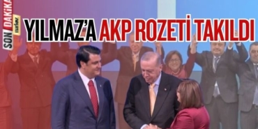 Yılmaz' a AKP Rozeti Takıldı