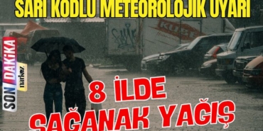Sarı Kodlu Meteorolojik Uyarı! 8 İlde Sağanak Yağış