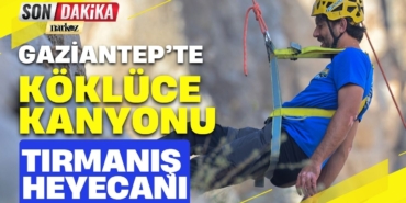 Gaziantep'te Köklüce Kanyonu Tırmanış Heyecanı