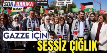 Gaziantep'te "Gazze İçin Sessiz Çığlık" Meydanlarda Yankılandı