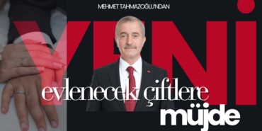 Başkan Tahmazoğlu'ndan Yeni Evlenecek Çiftlere Müjde! Düğün Salonu Sadece 10 Bin TL