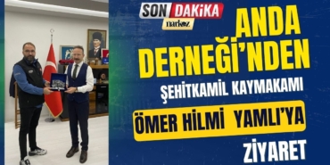 ANDA Derneği’nden Şehitkamil Kaymakamı Ömer Hilmi  Yamlı’ya Ziyaret