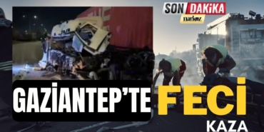 Gaziantep'te Tır Arkadan Kamyona Çarptı