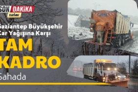 Gaziantep Büyükşehir Kar Yağışına Karşı Tam Kadro Sahada