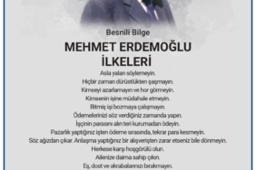 Mehmet Erdemoğlu Anma İlanı 2025