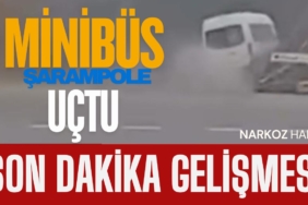 Kontrolden çıkan minibüs şarampole uçtu