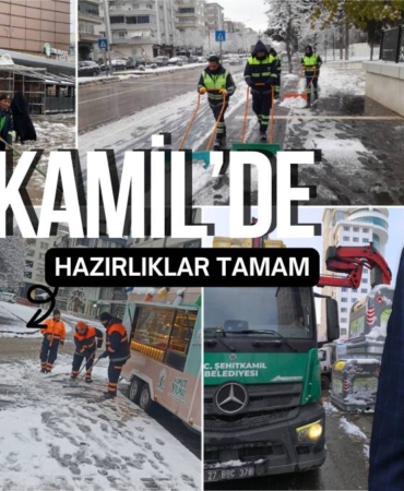 Şehitkamil'de Kar Hazırlıkları Tamamlandı