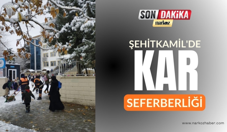 Şehitkamil'de Kar ve Buzlanmaya Karşı Kesintisiz Mücadele