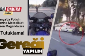 Alanya'da Polisin Üzerine Motosiklet Süren Magandalara Gereği Yapıldı 2 Tutuklama!