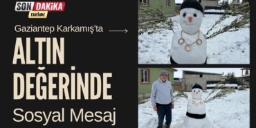 Gaziantep Karkamış’ta Altın Değerinde Sosyal Mesaj Emekli Öğretmenden Takılı Kardan Gelin!