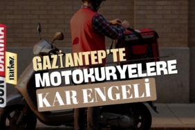 Gaziantep’te Motokuryelere Kar Engeli Trafiğe Çıkışlar Yasaklandı!