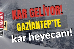Gaziantep'te kar heyecanı!
