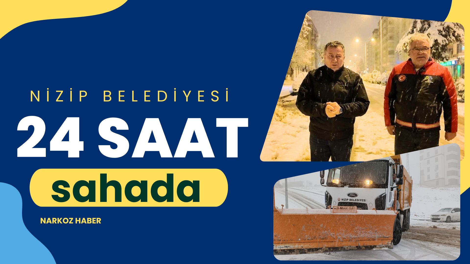 Nizip Belediyesi 24 saat esasıyla sahada