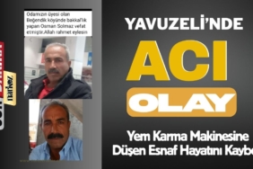 Yavuzeli’nde Acı Olay Yem Karma Makinesine Düşen Esnaf Hayatını Kaybetti