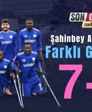 şahinbey amputeden farklı galibiyet