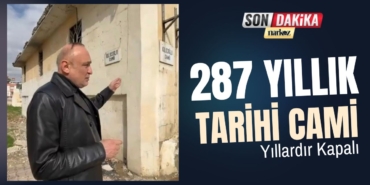 287 Yıllık Tarihi Cami Yıllardır Kapalı