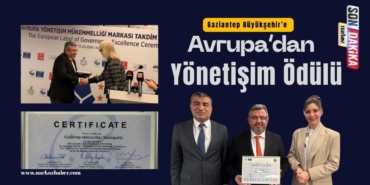 Gaziantep Büyükşehir’e Avrupa’dan Yönetişim Ödülü