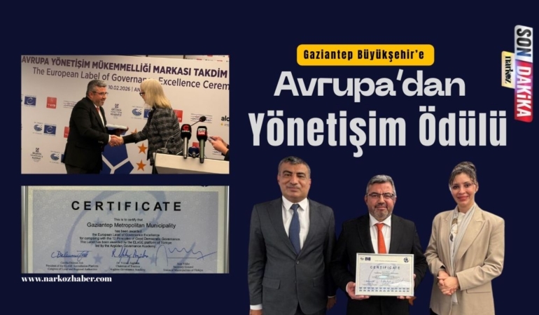 Gaziantep Büyükşehir’e Avrupa’dan Yönetişim Ödülü