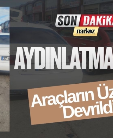 Gaziantep Mavikent Sanayi Sitesi'nde Korku Dolu Anlar Aydınlatma Direği Araçların Üzerine Devrildi
