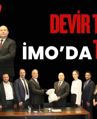 İMO’da devir teslim töreni