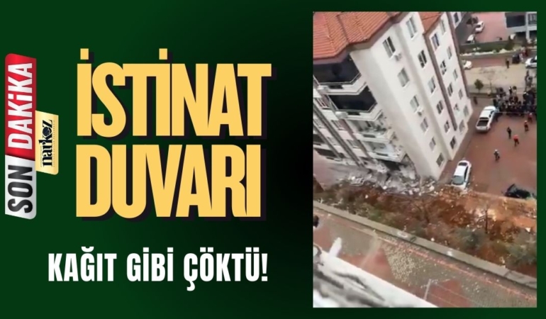 Gaziantep’te Korku Dolu Anlar: İstinat Duvarı Kağıt Gibi Çöktü!