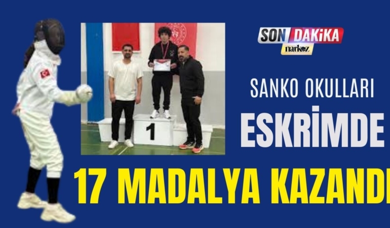 SANKO Okulları Eskrimde 17 Madalya Kazandı
