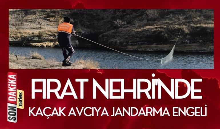 Fırat Nehri'nde Kaçak Avcıya Jandarma Engeli