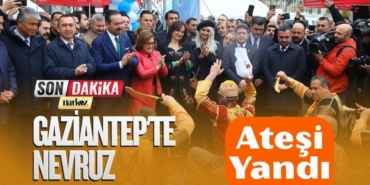 Gaziantep'te Nevruz Ateşi Yandı