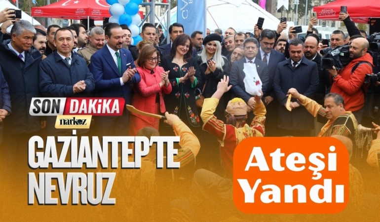 Gaziantep'te Nevruz Ateşi Yandı