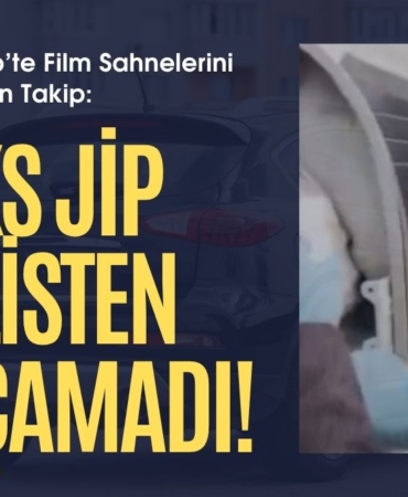 Gaziantep’te Film Sahnelerini Aratmayan Takip: Lüks Jip Polisten Kaçamadı!