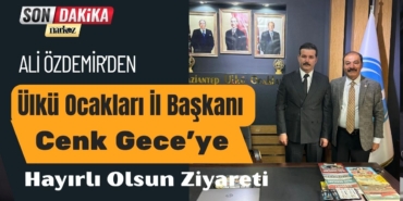 Ali Özdemir’den Ülkü Ocakları İl Başkanı Cenk Gece’ye Hayırlı Olsun Ziyareti