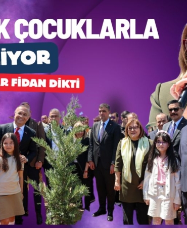 Gelecek Çocuklarla Yeşeriyor Gaziantep’te Çocuklar Fidan Dikti