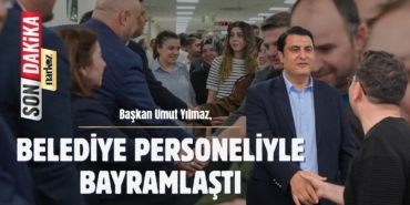 Başkan Umut Yılmaz, Belediye Personeliyle Bayramlaştı