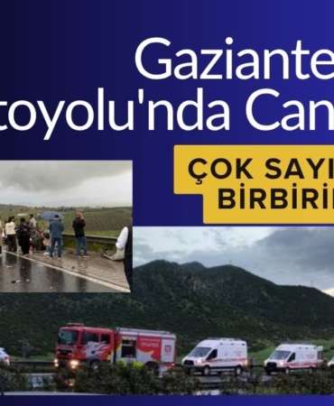 Gaziantep TAG Otoyolu'nda Can Pazarı Çok Sayıda Araç Birbirine Girdi!