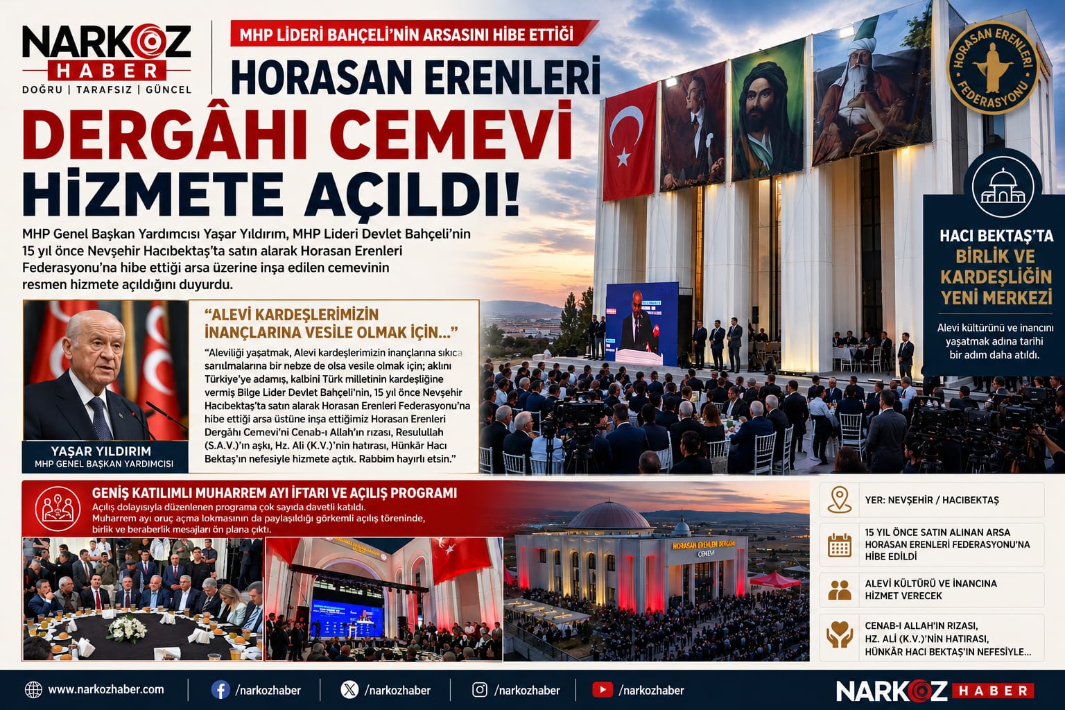 Bahçeli’nin Hibe Ettiği Arsa Üzerine İnşa Edilen Cemevi Hizmete Açıldı