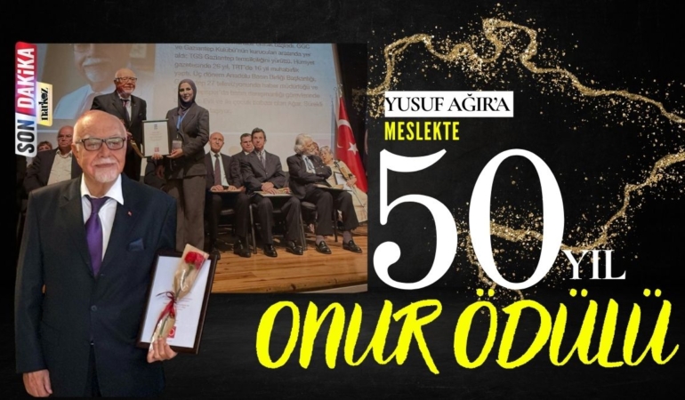 Duayen Gazeteci Yusuf Ağar’a “Meslekte 50 Yıl Onur Ödülü”