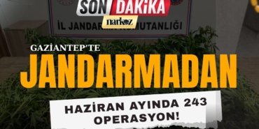 Gaziantep Jandarmasından Kaçakçılık ve Uyuşturucuya Büyük Darbe Haziran Ayında 243 Operasyon!