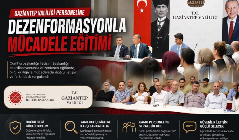 Gaziantep Valiliği Personeline Dezenformasyonla Mücadele Eğitimi