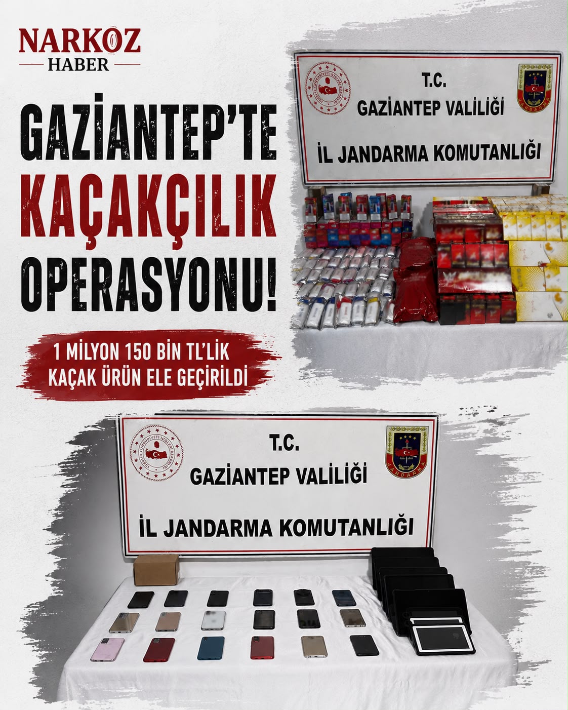 Gaziantep'te Milyonluk Kaçak Operasyonu