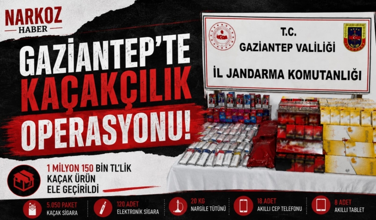 Gaziantep'te Milyonluk Kaçak Operasyonu