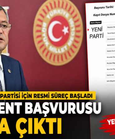 Özgür Özel’in Yeni Partisi İçin Resmi Süreç Başladı