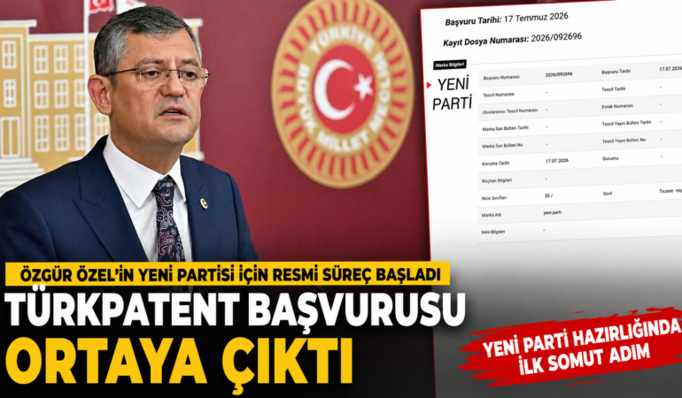 Özgür Özel’in Yeni Partisi İçin Resmi Süreç Başladı